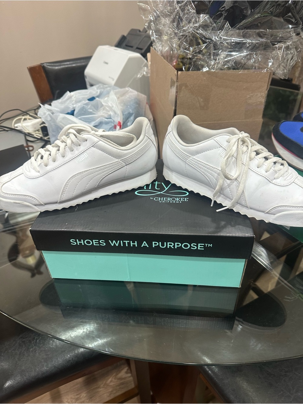 Puma White Low-Top Retro Sneakers